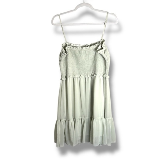 Aritzia Wilfred Tempest Sleeveless Mini Dress Light Green Size Large - Picture 6 of 6